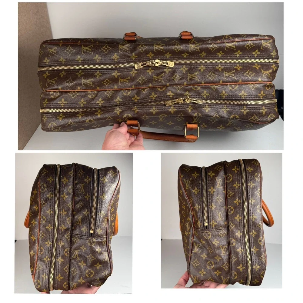 Louis Vuitton Sirius Double Zip Monogram‎ Large Travel Bag Vintage Authentic